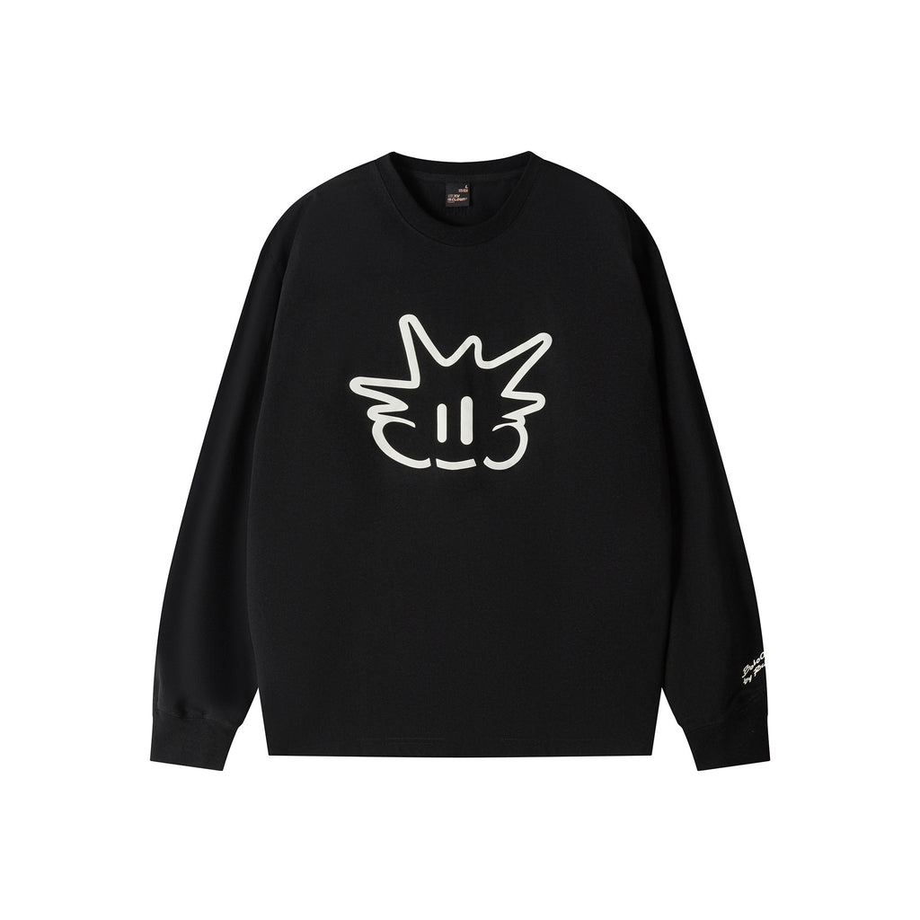 RickyisClown_Pineapple_Head_Printed_Cartoon_Men's_Cotton_Polyester_Blend_Long_Sleeve_T-shirts_MISSTT