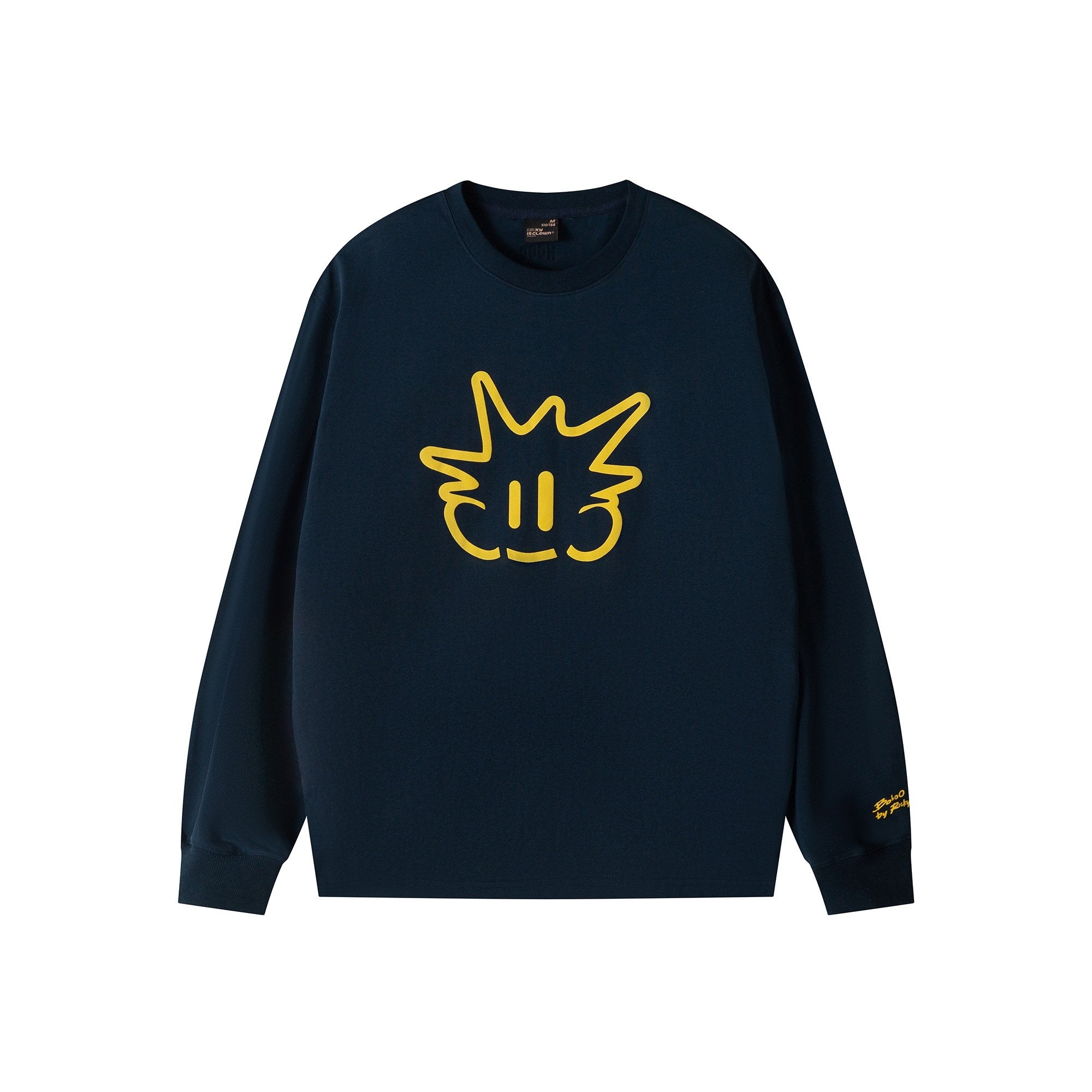 RickyisClown_Pineapple_Head_Printed_Cartoon_Men's_Cotton_Polyester_Blend_Long_Sleeve_T-shirts_MISSTT