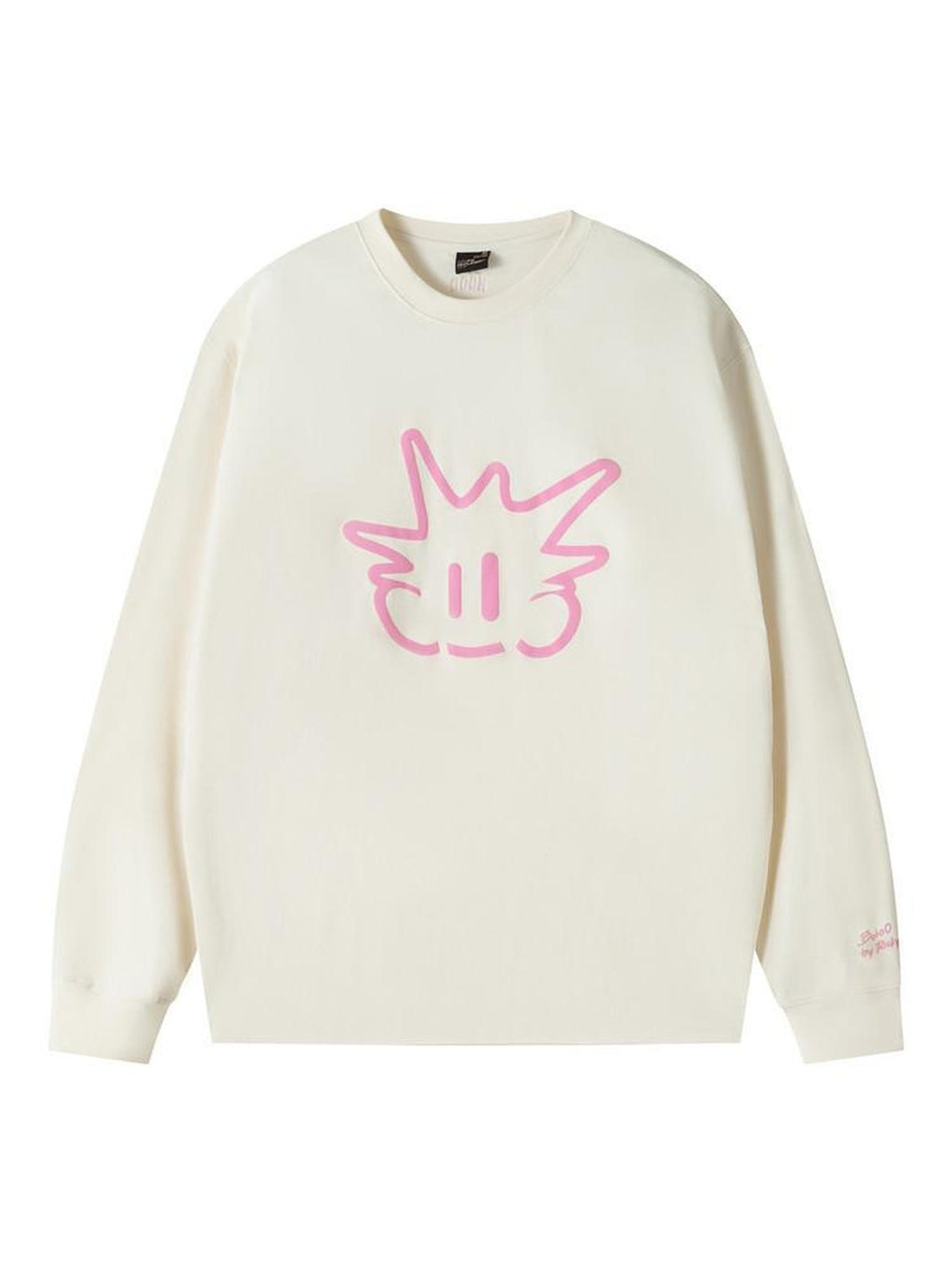 RickyisClown Pineapple Head Printed Cartoon Men's Cotton Polyester Blend Long Sleeve T-shirts