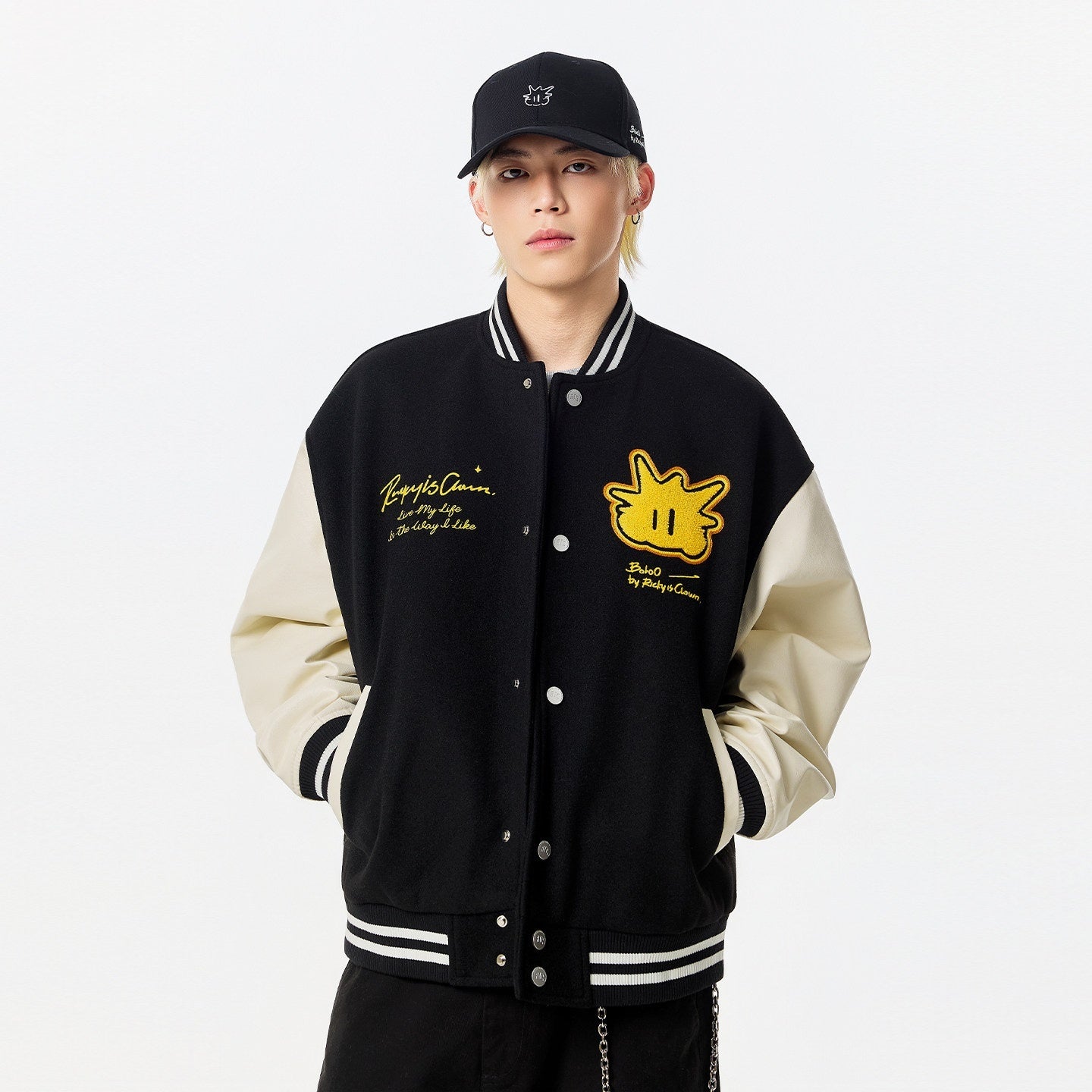 RickyisClown_Pineapple_Terry_Embroidered_Ribbed_Hem_Men's_Polyester_Baseball_Jerseys_MISSTT