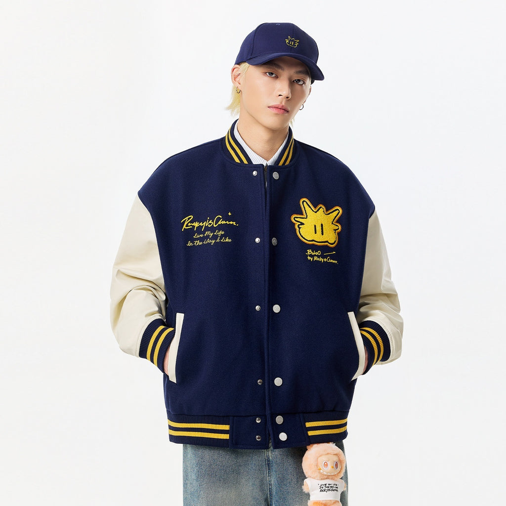 RickyisClown_Pineapple_Terry_Embroidered_Ribbed_Hem_Men's_Polyester_Baseball_Jerseys_MISSTT