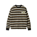 RickyisClown_Pineapple_Texture_Contrast_Striped_Men's_Polyester_Blend_Long_Sleeve_T-shirts_MISSTT