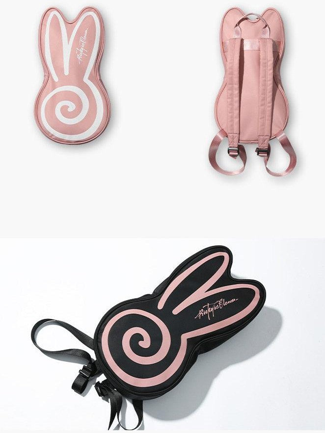 RickyisClown Rabbit Swirl Signature Motif Print Pattern Logo Men's Backpacks