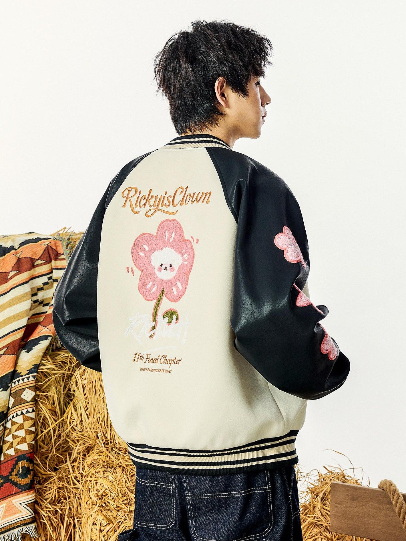 RickyisClown Raglan Sleeve Athletic Streetwear Men's Casual Baseball Jerseys
