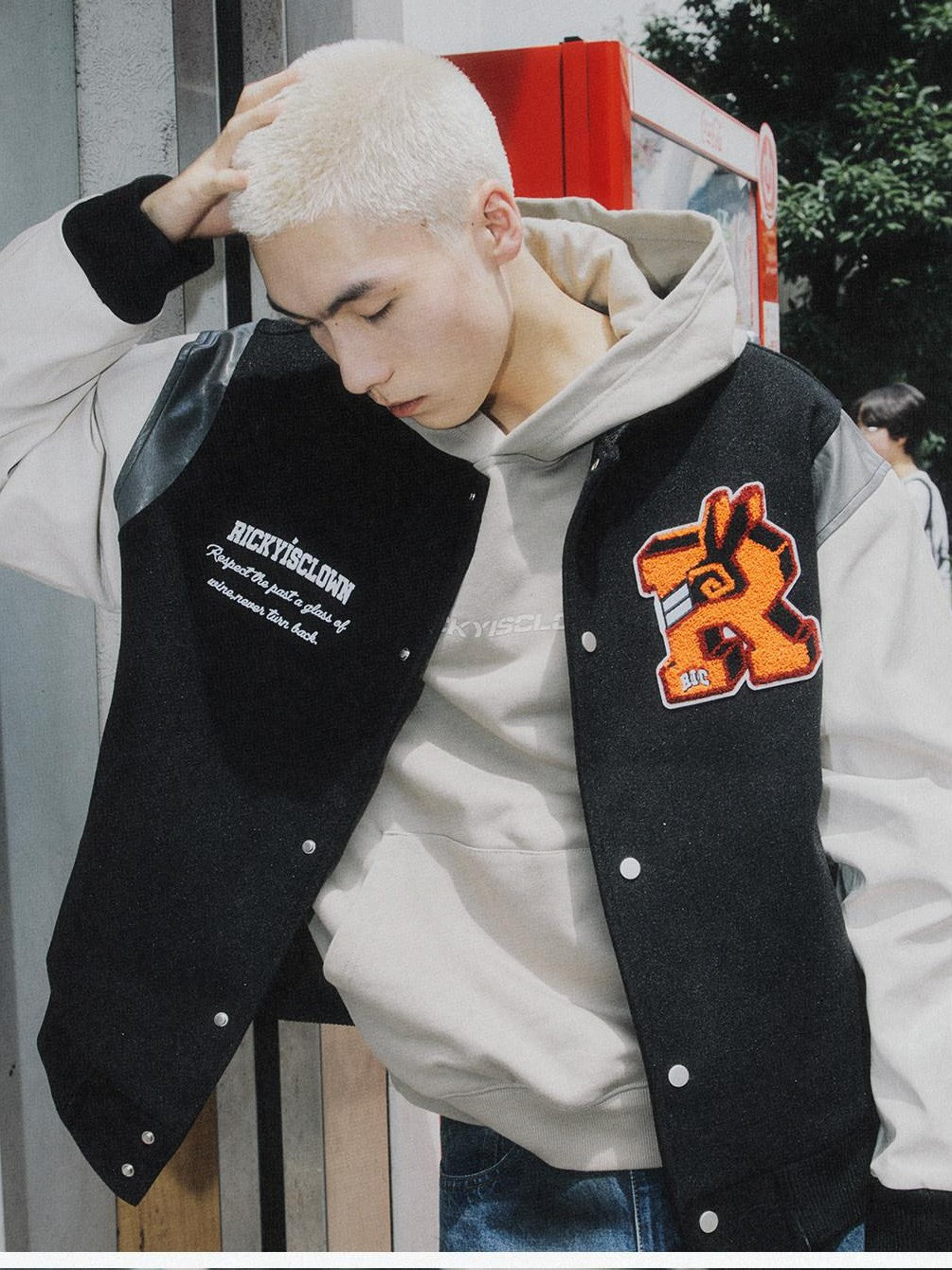 RickyisClown Rugby Rabbit Baseball Collar Oversized Men's Polyester Puffer Jackets