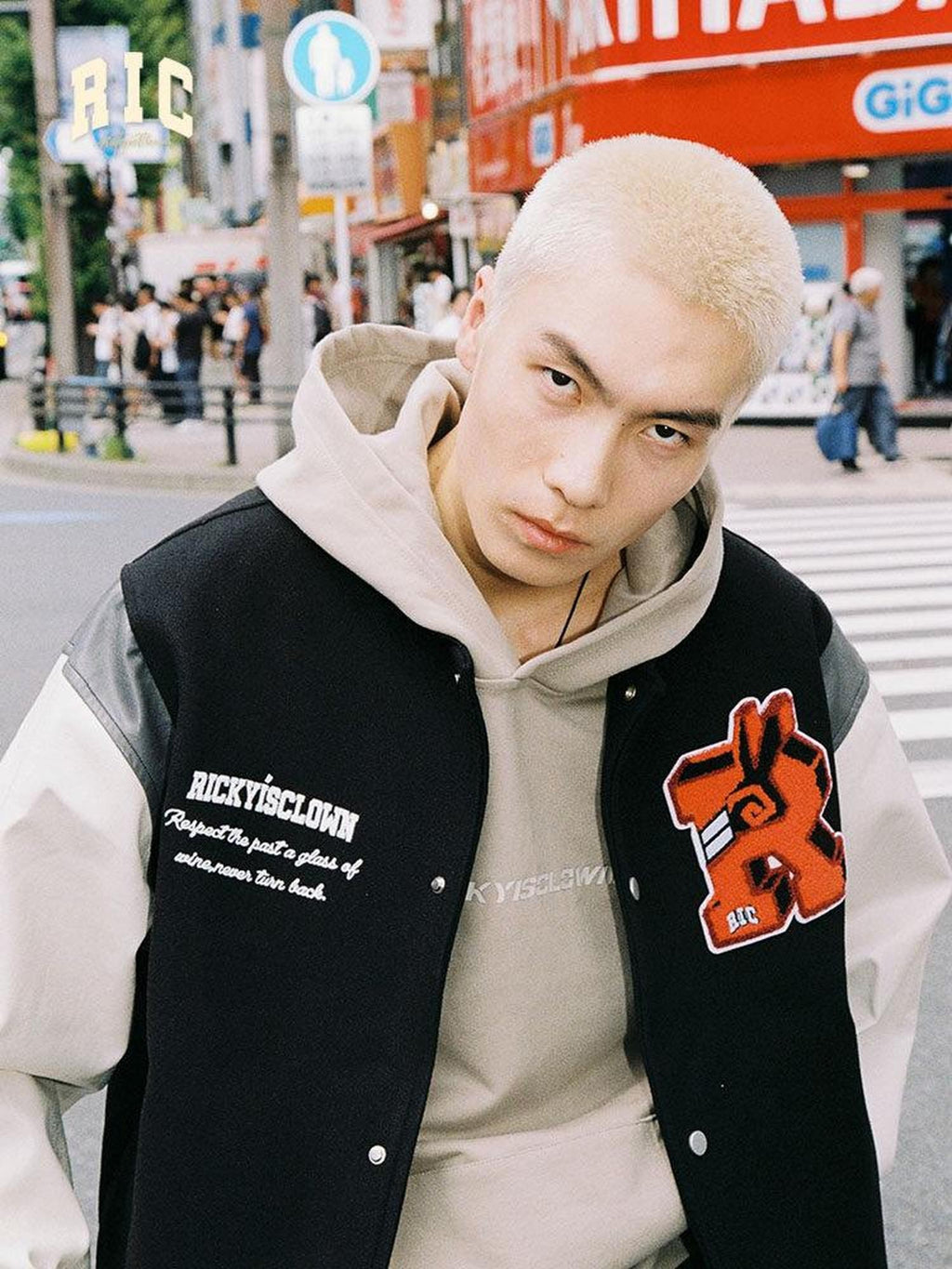RickyisClown Rugby Rabbit Baseball Collar Oversized Men's Polyester Puffer Jackets