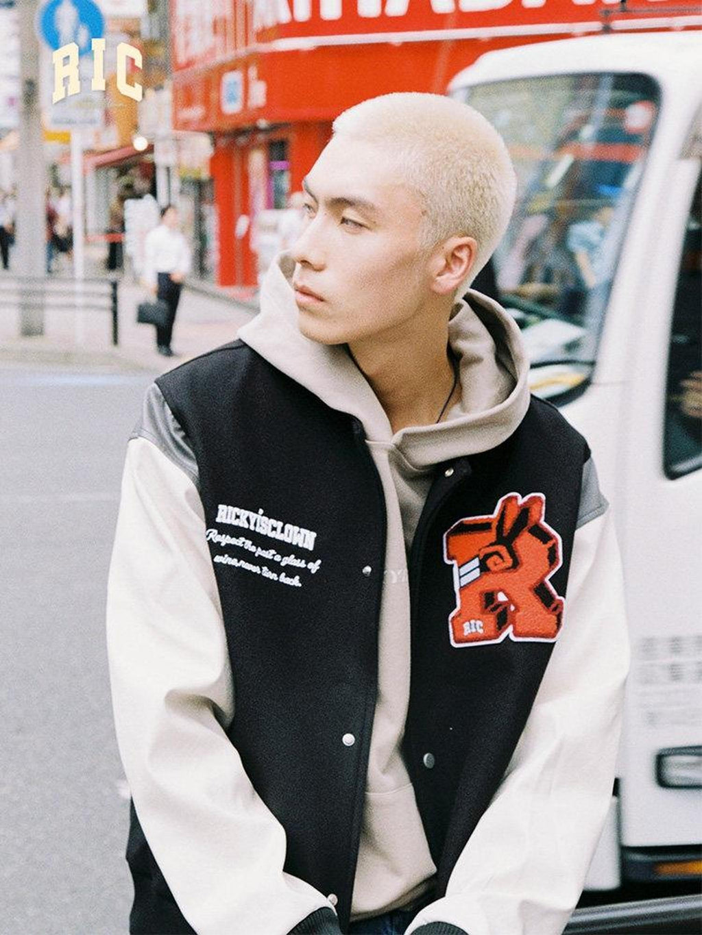 RickyisClown Rugby Rabbit Baseball Collar Oversized Men's Polyester Puffer Jackets