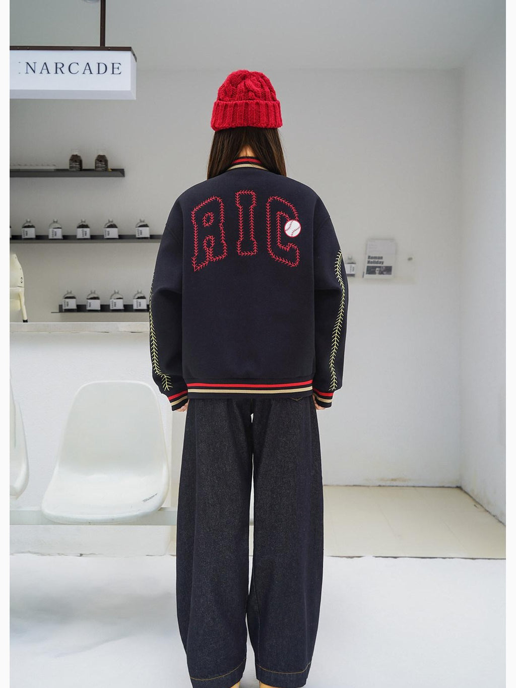 RickyisClown Sporty Baseball Quilted Loose Fit Men's Cotton Padded Puffer Jackets