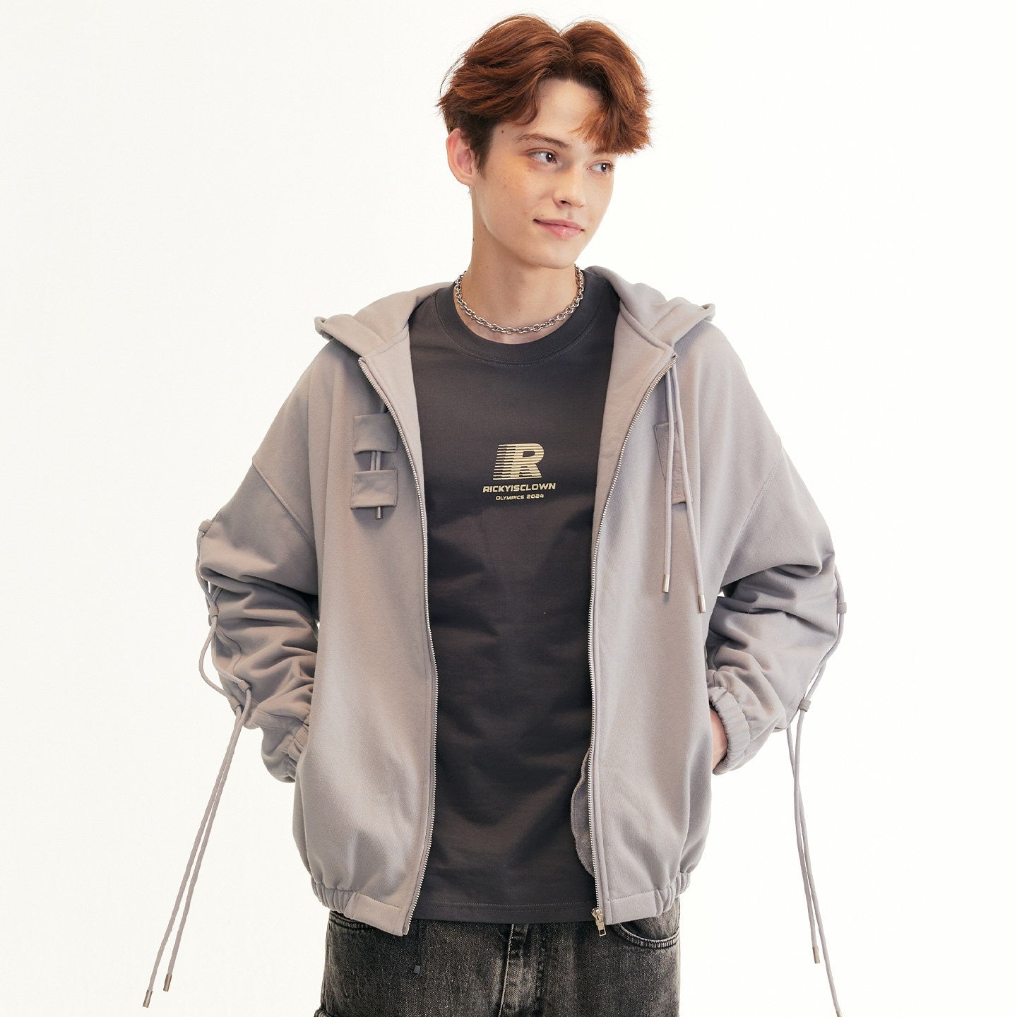 RickyisClown_Street_Drawstring_Oversized_Design_Detail_Men's_Zip-up_Hoodies_MISSTT