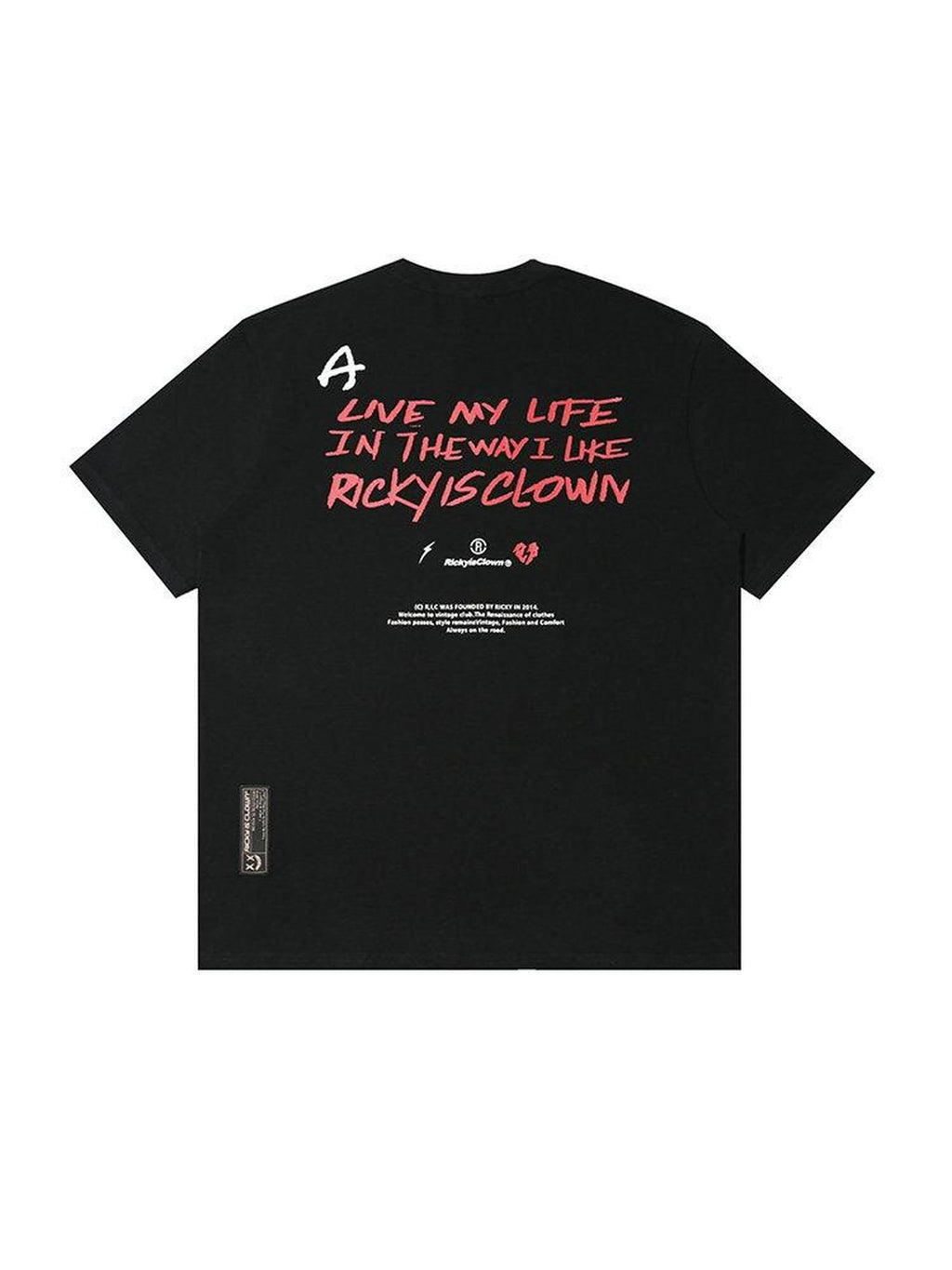 RickyisClown Streetwear American Oversized Men's Pure Cotton Short Sleeve T-shirts