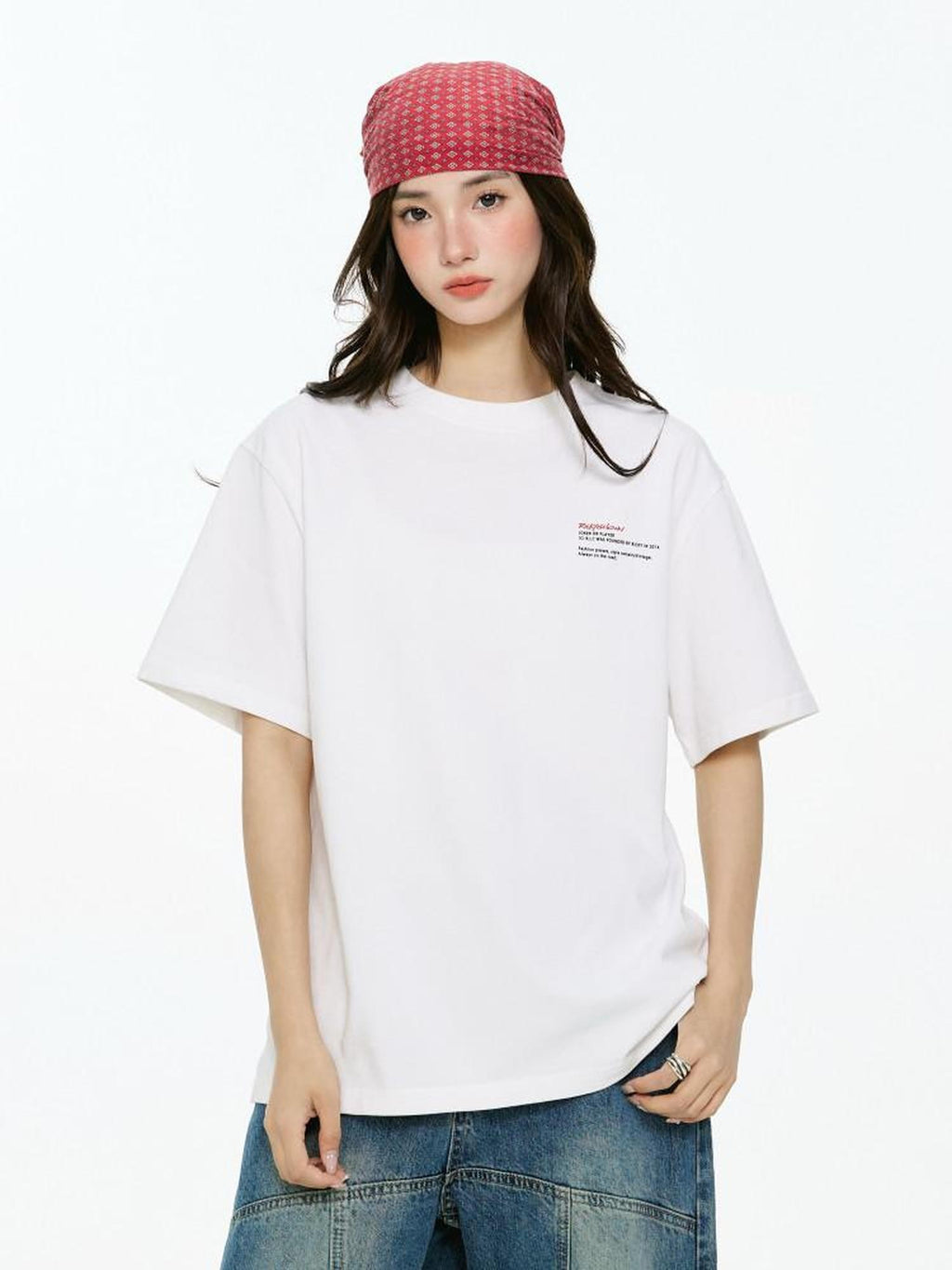 RickyisClown Streetwear American Oversized Men's Pure Cotton Short Sleeve T-shirts