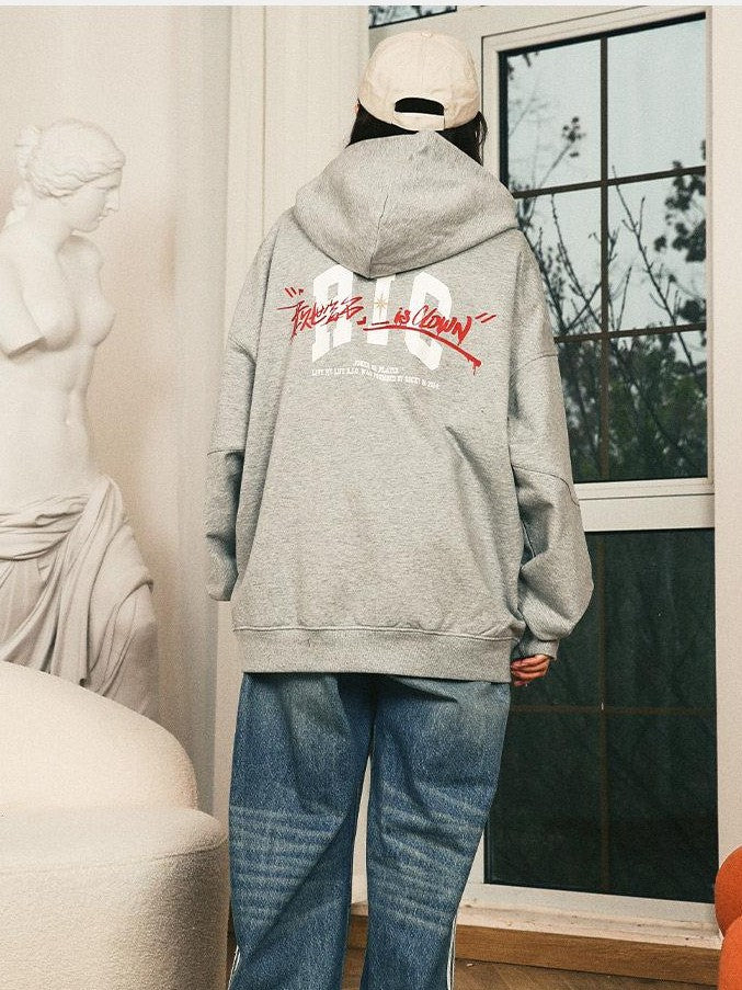 RickyisClown Streetwear Oversized Long Sleeve American Men's Pullover Hoodies