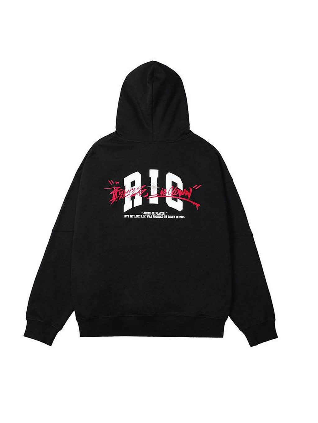RickyisClown Streetwear Oversized Long Sleeve American Men's Pullover Hoodies