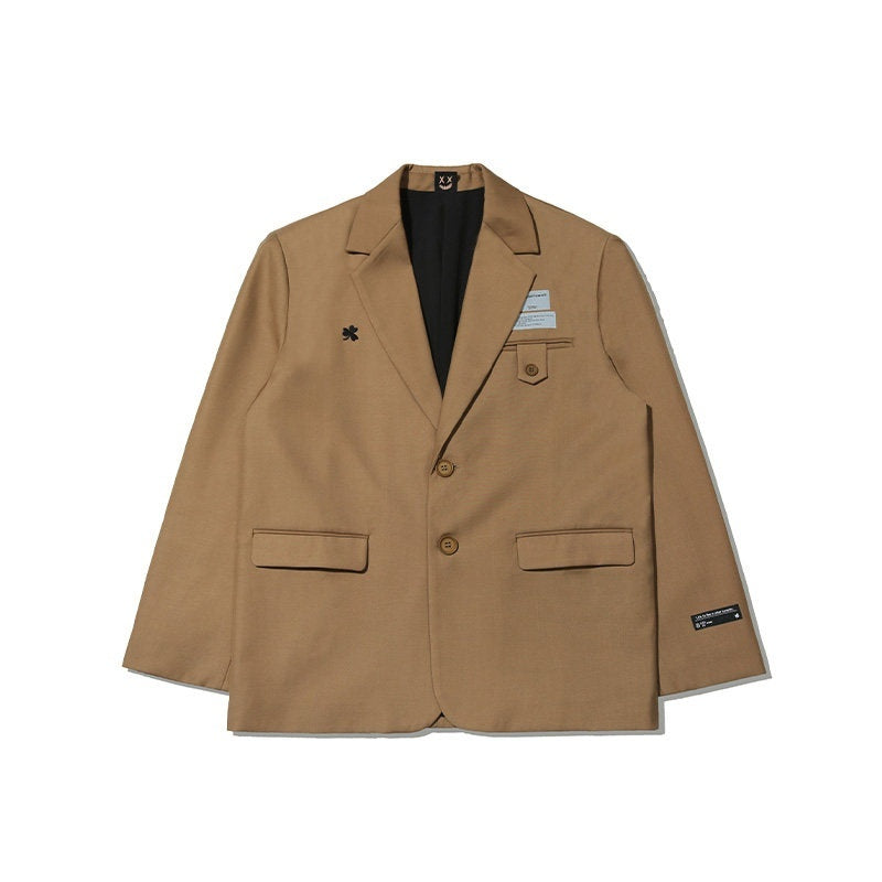RickyisClown_Striped_Clown_Embroidery_Reflective_Patch_Men's_Polyester_Viscose_Casual_Blazers_MISSTT