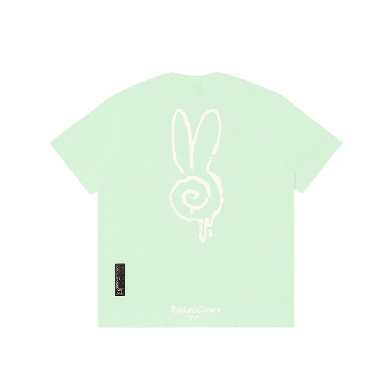 RickyisClown_Swirl_Rabbit_Animal_Print_Men's_100_Percent_Cotton_Short_Sleeve_T-shirts_MISSTT