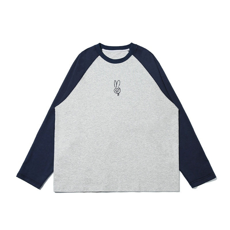 RickyisClown_Swirl_Rabbit_Graphic_Raglan_Oversized_Men's_Long_Sleeve_T-shirts_MISSTT