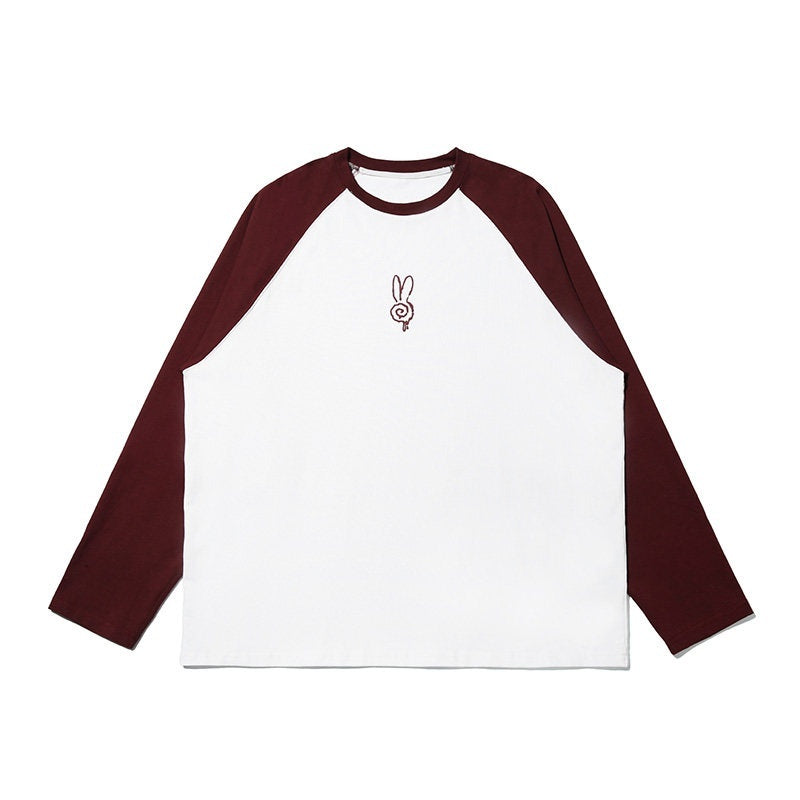 RickyisClown_Swirl_Rabbit_Graphic_Raglan_Oversized_Men's_Long_Sleeve_T-shirts_MISSTT