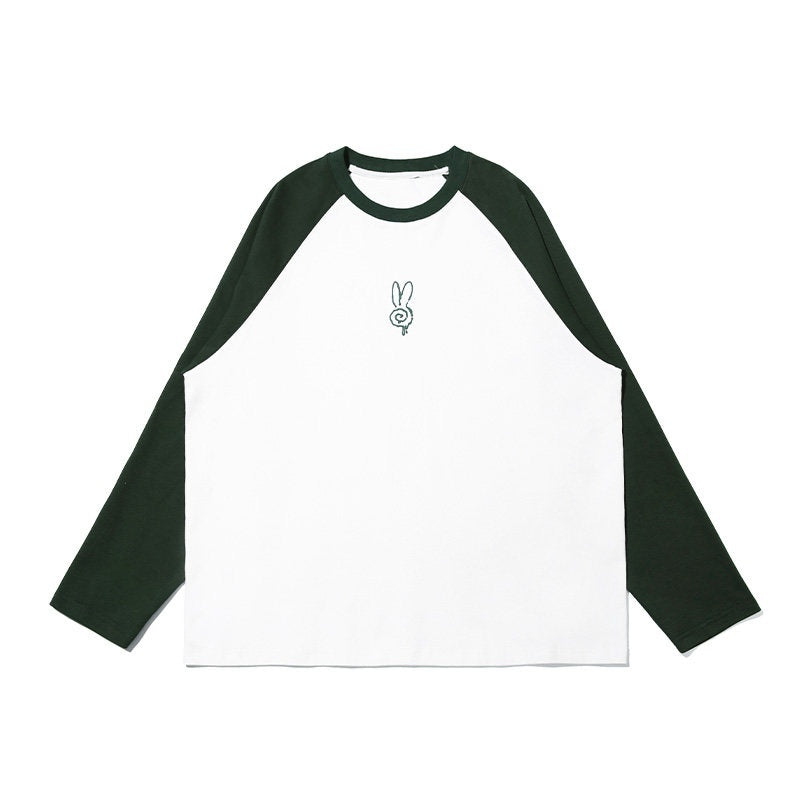 RickyisClown_Swirl_Rabbit_Graphic_Raglan_Oversized_Men's_Long_Sleeve_T-shirts_MISSTT