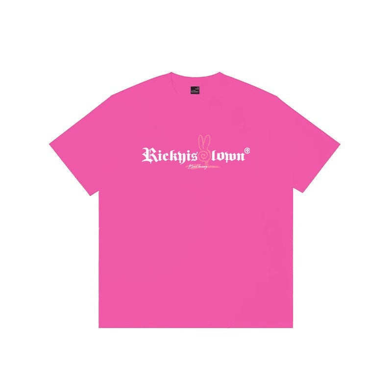 RickyisClown_Swirl_Rabbit_Letter_Print_Relaxed_Men's_Cotton_Short_Sleeve_T-shirts_MISSTT