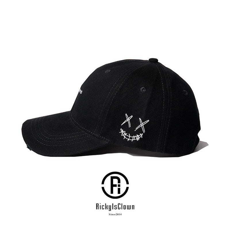 RickyisClown_Torn_Grin_Clown_Smiley_Embroidered_Duckbill_Sunshade_Men's_Baseball_Caps_MISSTT