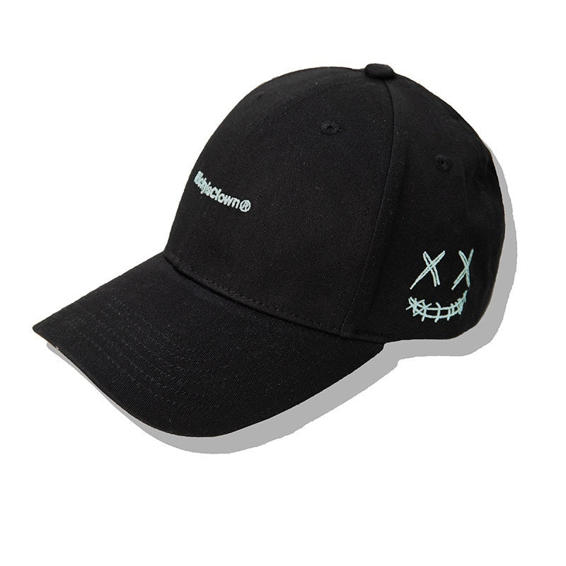 RickyisClown_Torn_Grin_Clown_Smiley_Embroidered_Duckbill_Sunshade_Men's_Baseball_Caps_MISSTT