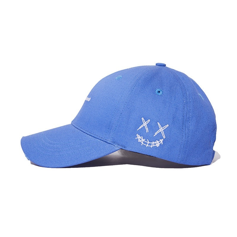RickyisClown_Torn_Grin_Clown_Smiley_Embroidered_Duckbill_Sunshade_Men's_Baseball_Caps_MISSTT