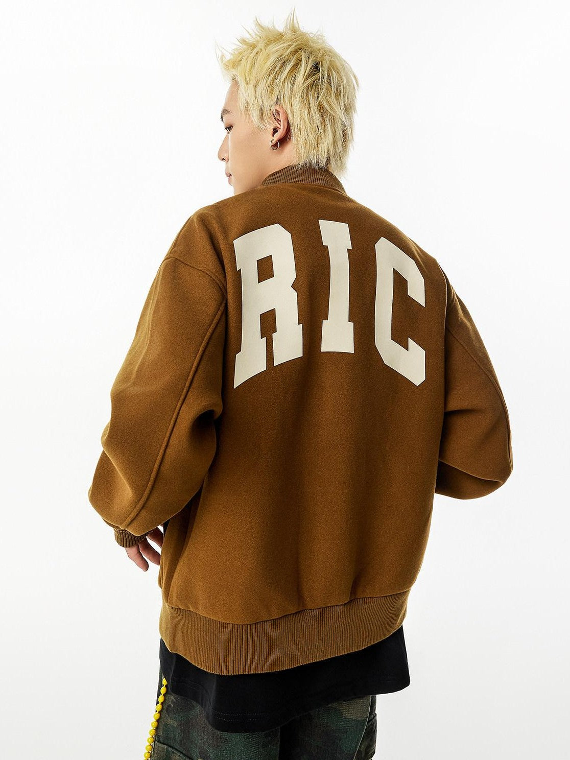 RickyisClown Torn Smile Embroidered Loose Fit Men's Woollike Polyester Baseball Jerseys