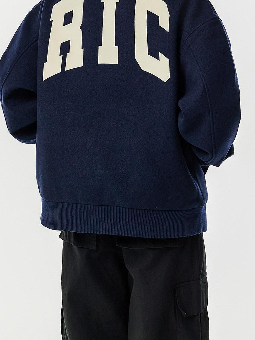 RickyisClown Torn Smile Embroidered Loose Fit Men's Woollike Polyester Baseball Jerseys