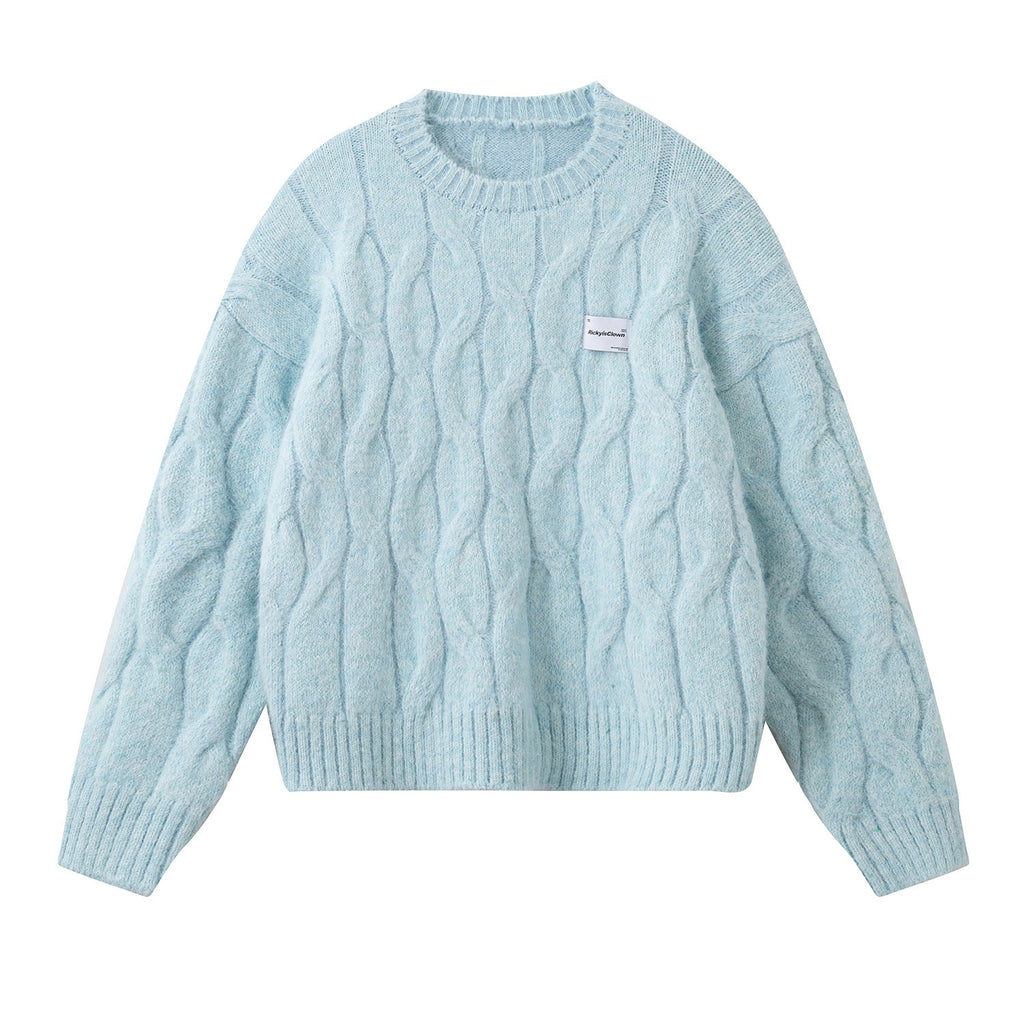 RickyisClown_Trendy_Round_Neck_Loose_Fit_Knit_Pullover_Men's_Cotton_Blend_Sweater_Vests_MISSTT