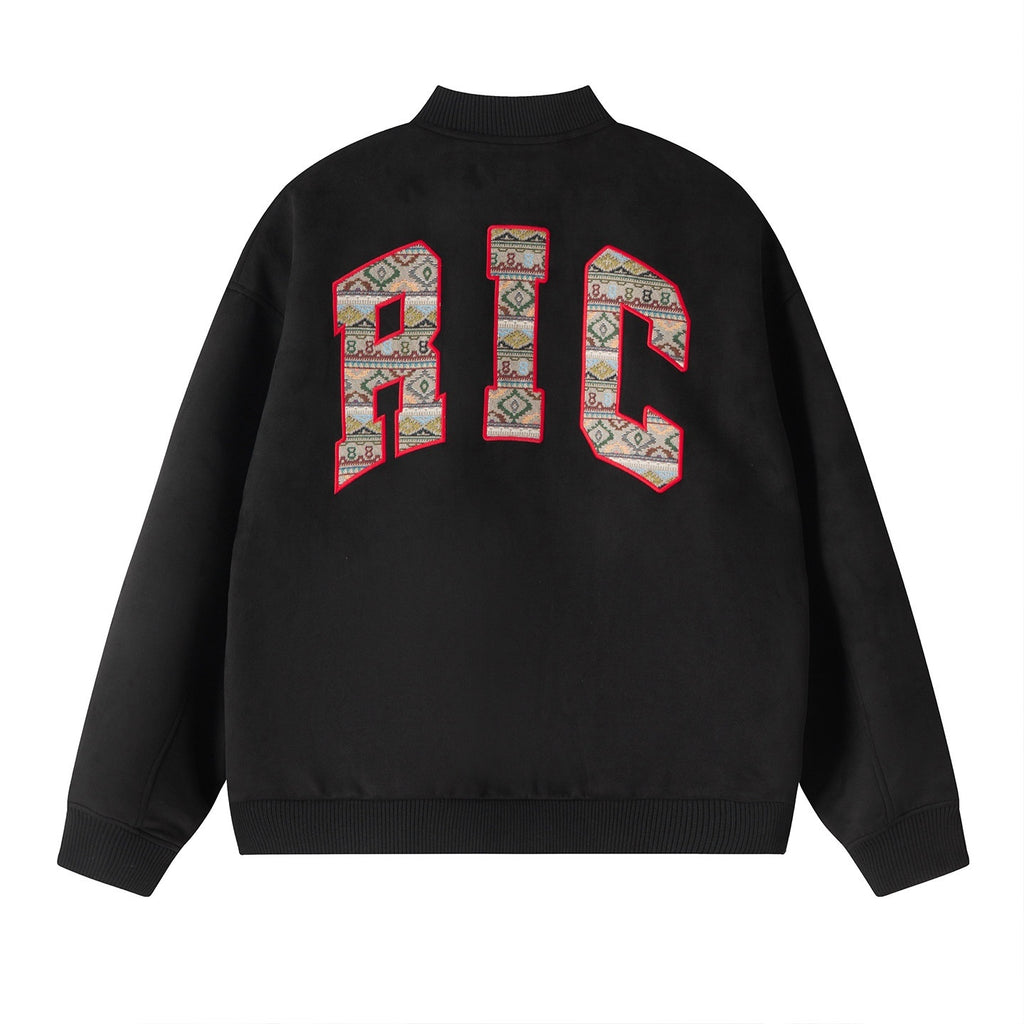RickyisClown_Tribal_Applique_Embroidery_Ribbed_Hem_Men's_Microsuede_Baseball_Jerseys_MISSTT