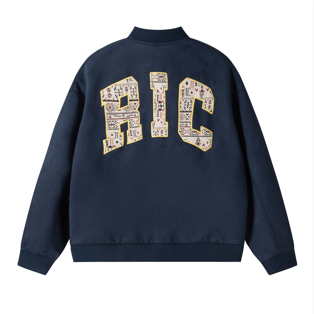 RickyisClown_Tribal_Applique_Embroidery_Ribbed_Hem_Men's_Microsuede_Baseball_Jerseys_MISSTT