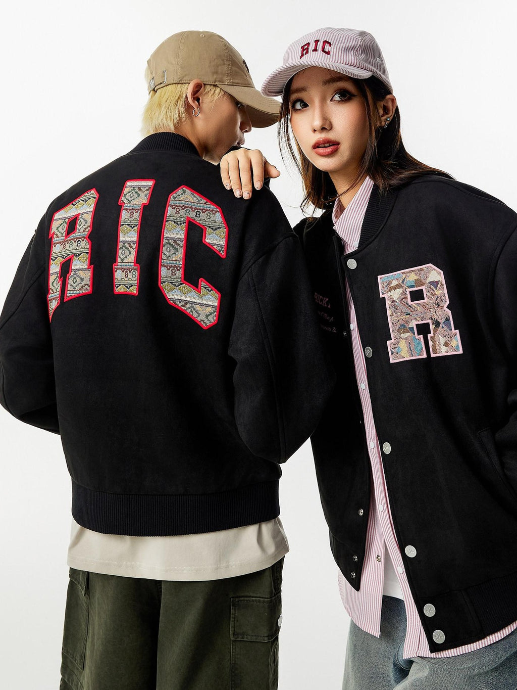 RickyisClown Tribal Applique Embroidery Ribbed Hem Men's Microsuede Baseball Jerseys