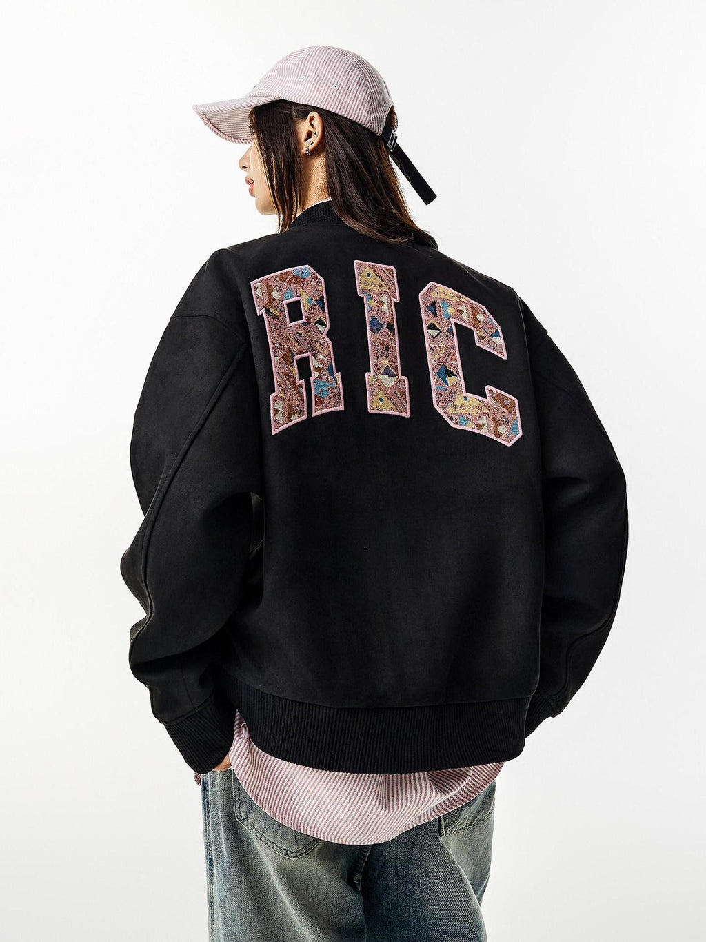 RickyisClown Tribal Applique Embroidery Ribbed Hem Men's Microsuede Baseball Jerseys