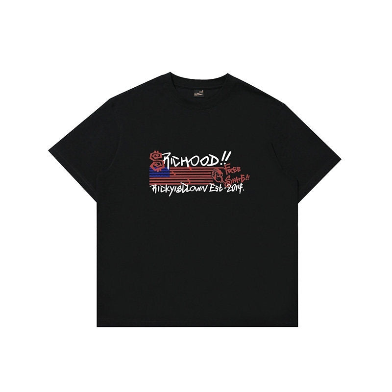 RickyisClown_Urban_Flag_Print_Vintage_Loose_Crew_Neck_Men's_Cotton_Short_Sleeve_T-shirts_MISSTT