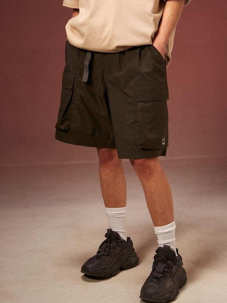 RickyisClown Urban Street Waterproof Workwear Loose Men's Relaxed Cargo Shorts