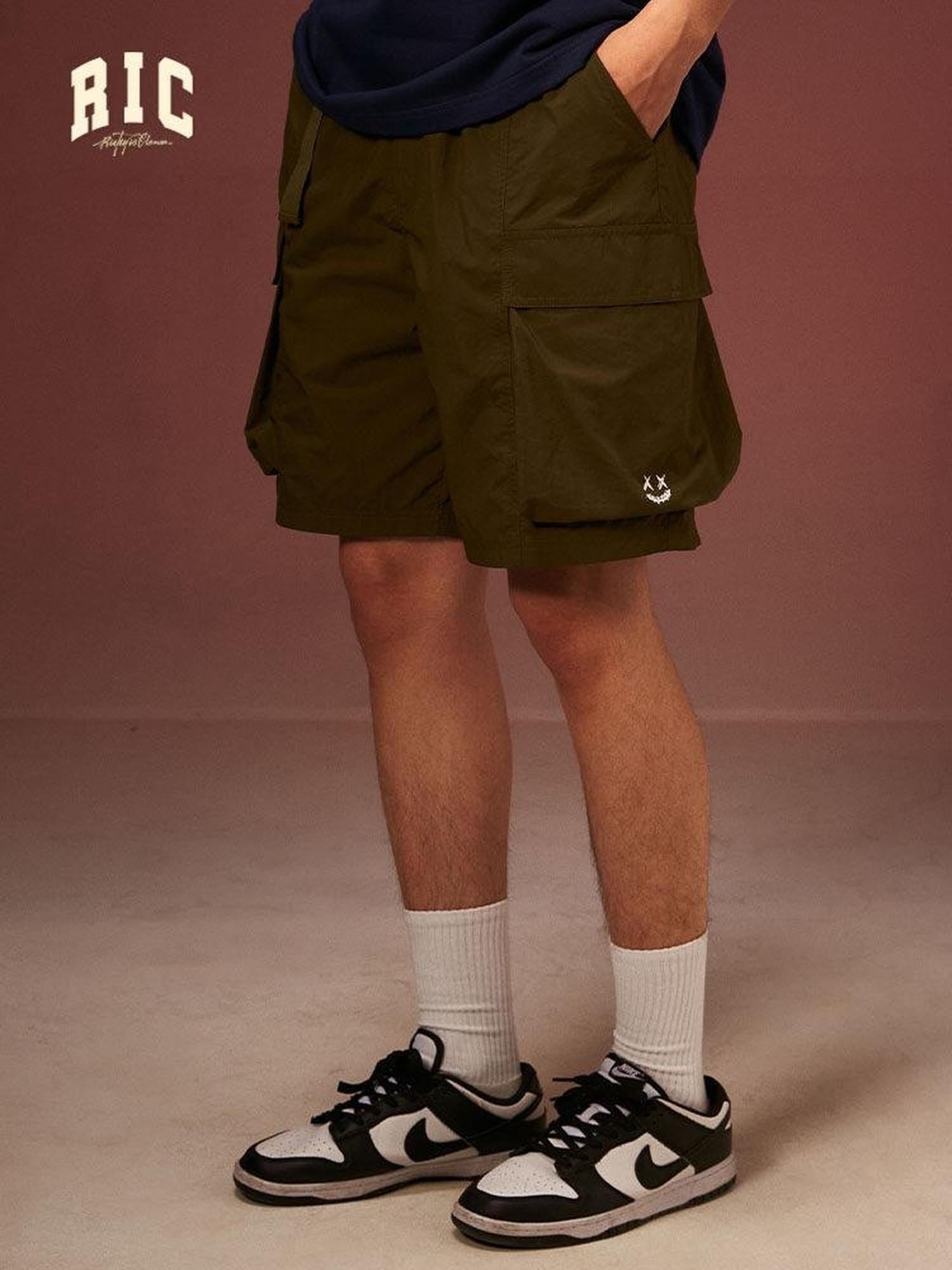 RickyisClown Urban Street Waterproof Workwear Loose Men's Relaxed Cargo Shorts