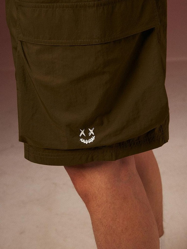 RickyisClown Urban Street Waterproof Workwear Loose Men's Relaxed Cargo Shorts