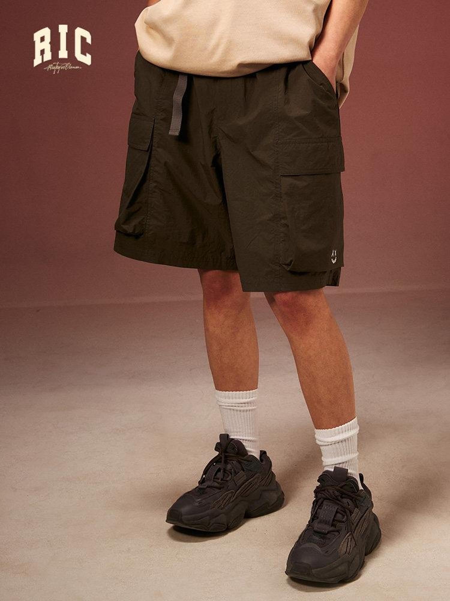 RickyisClown Urban Street Waterproof Workwear Loose Men's Relaxed Cargo Shorts