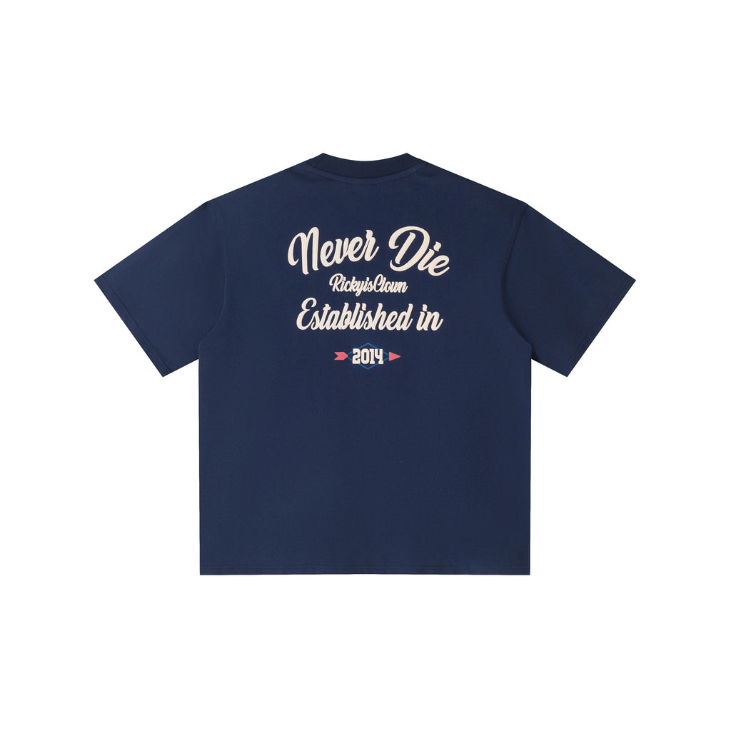RickyisClown_Velvet_Puff_Cartoon_Drop_Shoulder_Men's_Cotton_Blend_Short_Sleeve_T-shirts_MISSTT