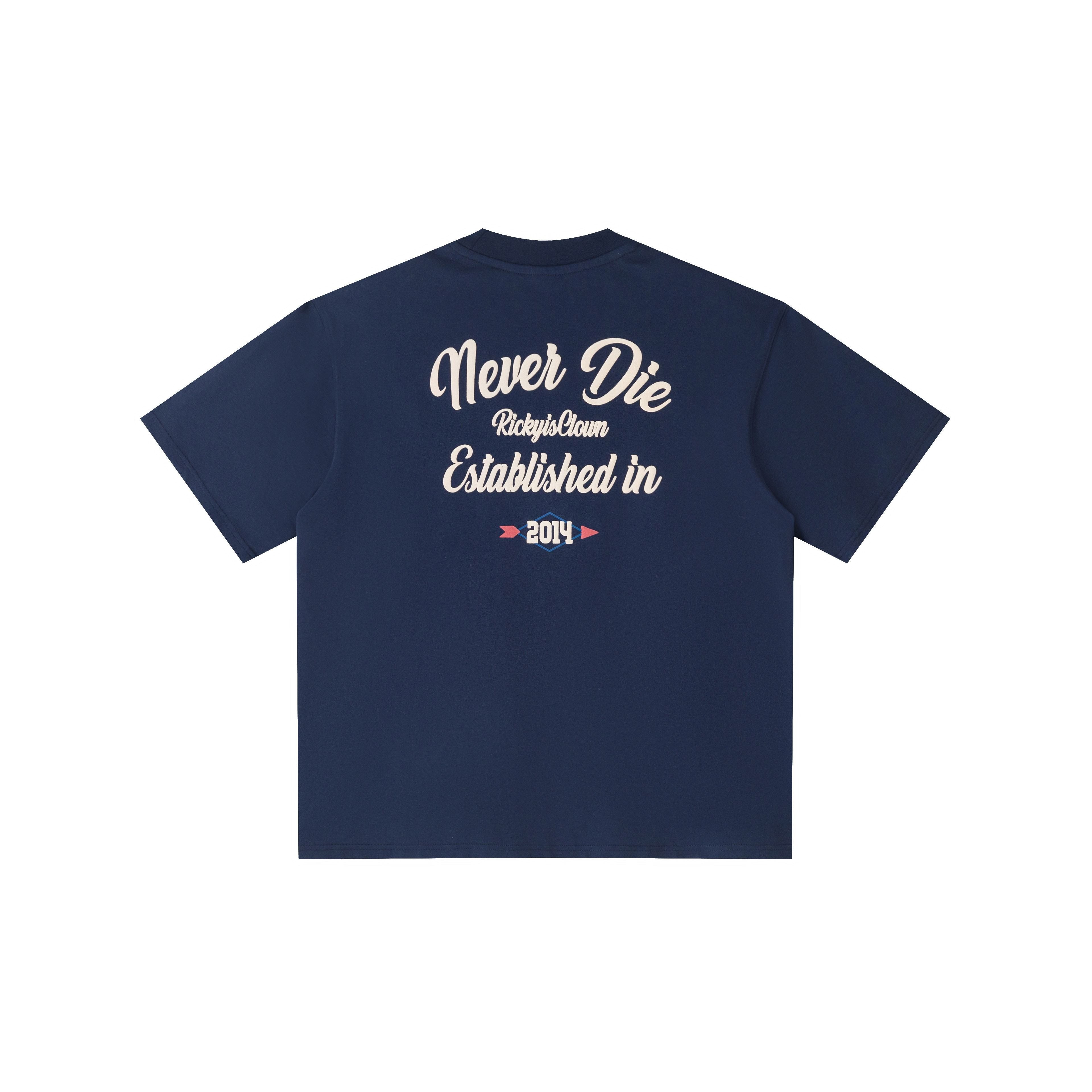 RickyisClown_Velvet_Puff_Cartoon_Drop_Shoulder_Men's_Cotton_Blend_Short_Sleeve_T-shirts_MISSTT