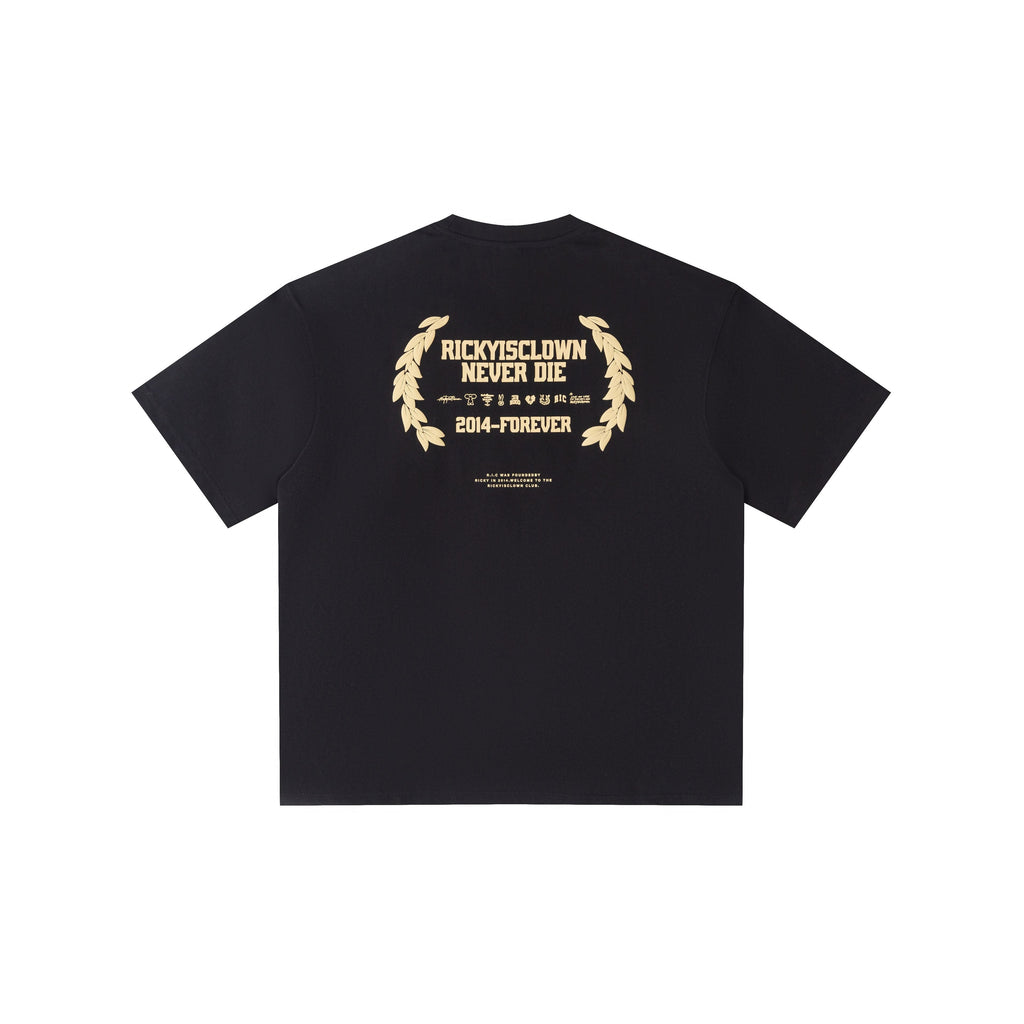 RickyisClown_Velvet_Wheat_Ear_Flocked_Puff_Men's_Cotton_Blend_Short_Sleeve_T-shirts_MISSTT