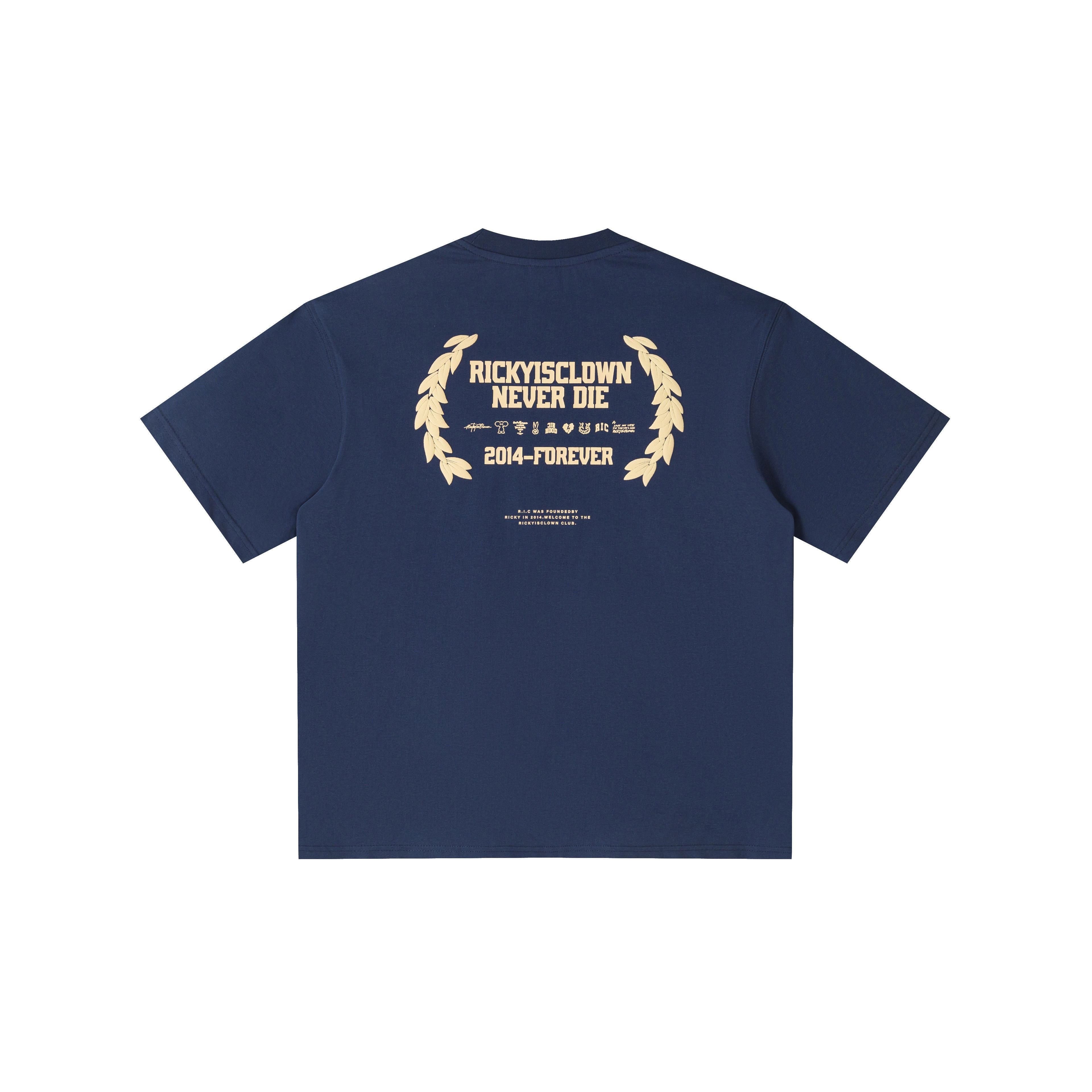 RickyisClown_Velvet_Wheat_Ear_Flocked_Puff_Men's_Cotton_Blend_Short_Sleeve_T-shirts_MISSTT