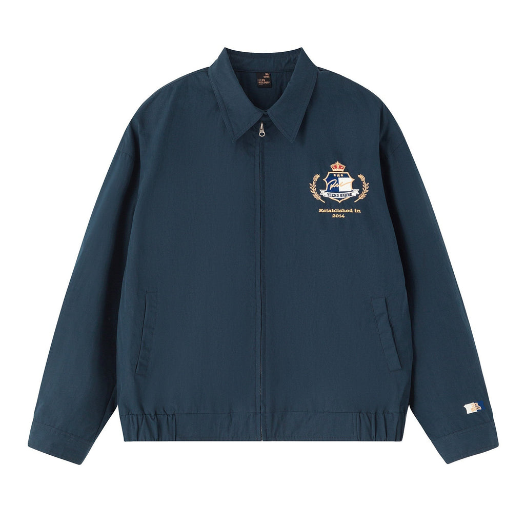 RickyisClown_Vintage_Badge_Embroidered_Turn_Collar_Uv_Protection_Men's_Cotton_Coach_Jackets_MISSTT