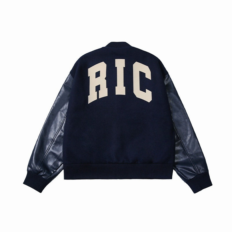RickyisClown_Vintage_Flocked_Pu_Leather_Sleeve_Padded_Splice_Loose_Men's_Baseball_Jerseys_MISSTT