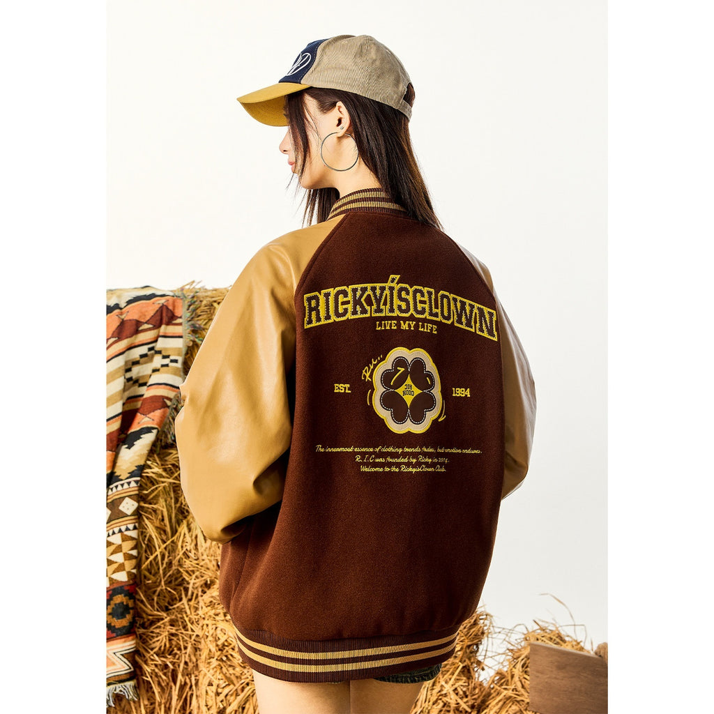 RickyisClown_Vintage_Floral_Patch_Applique_Embroidered_Men's_Leather_Baseball_Jerseys_MISSTT