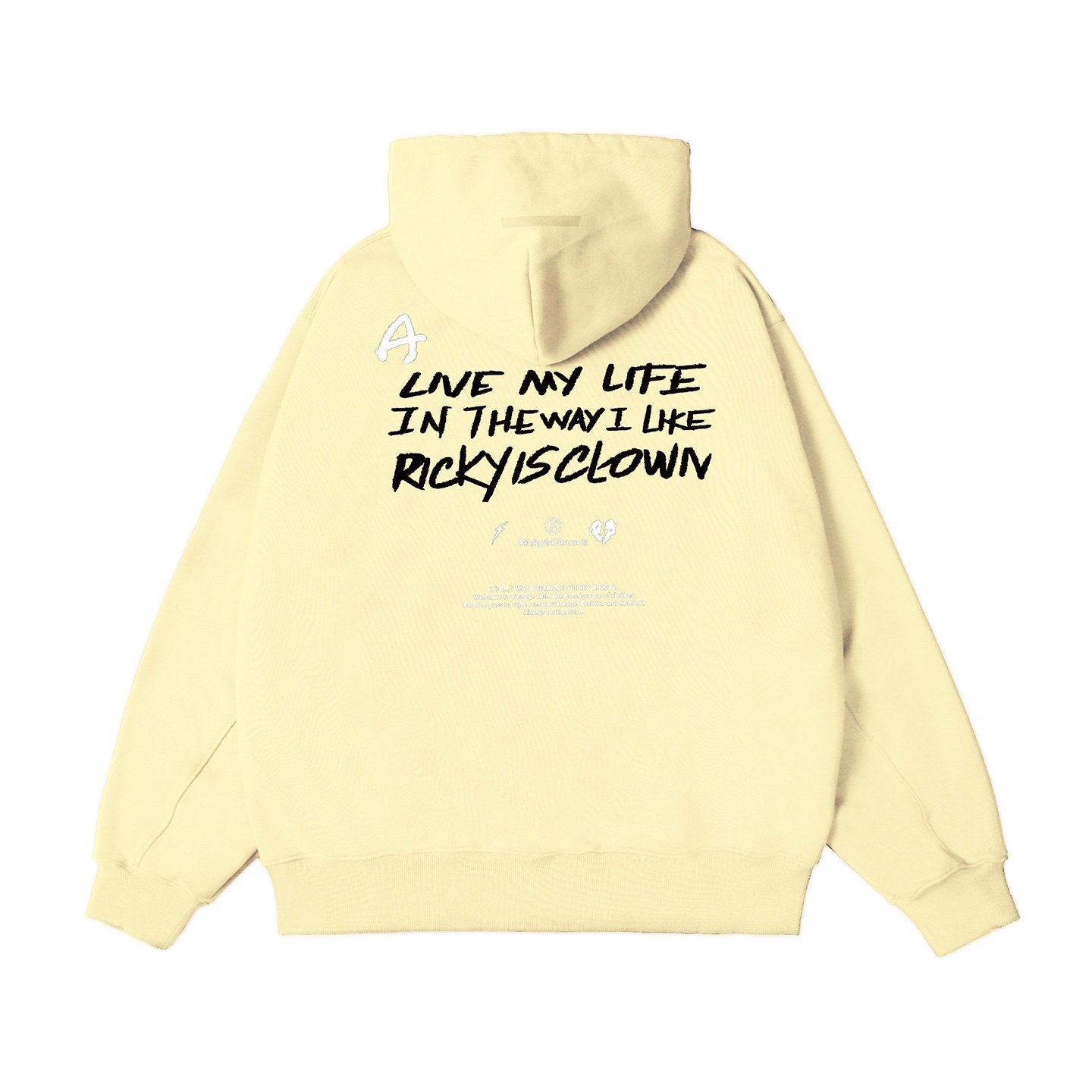 RickyisClown_Vinyl_Record_Letter_Print_Zip_Hooded_Men's_Cotton_Blend_Pullover_Hoodies_MISSTT