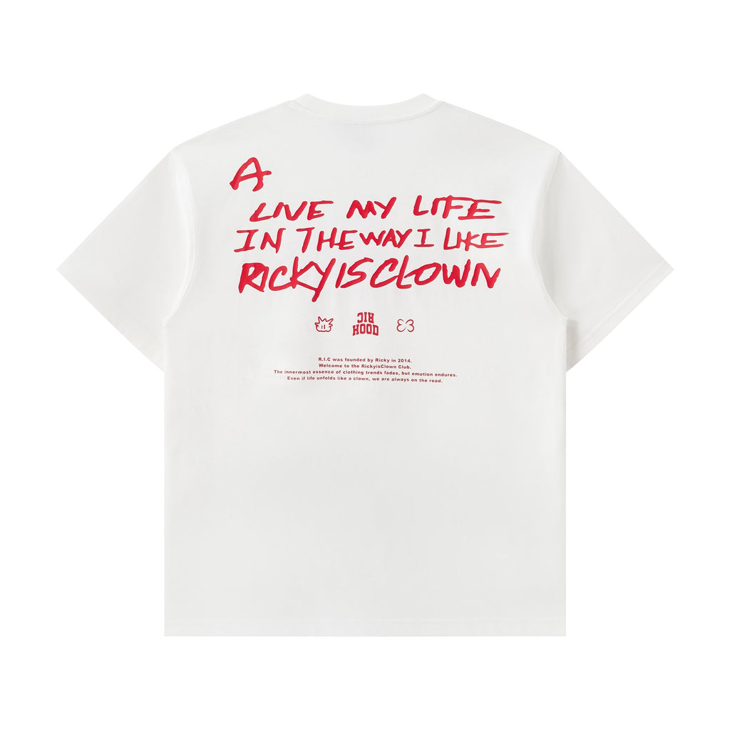 RickyisClown_Vinyl_Record_Print_Loose_Men's_Cotton_Short_Sleeve_T-shirts_MISSTT
