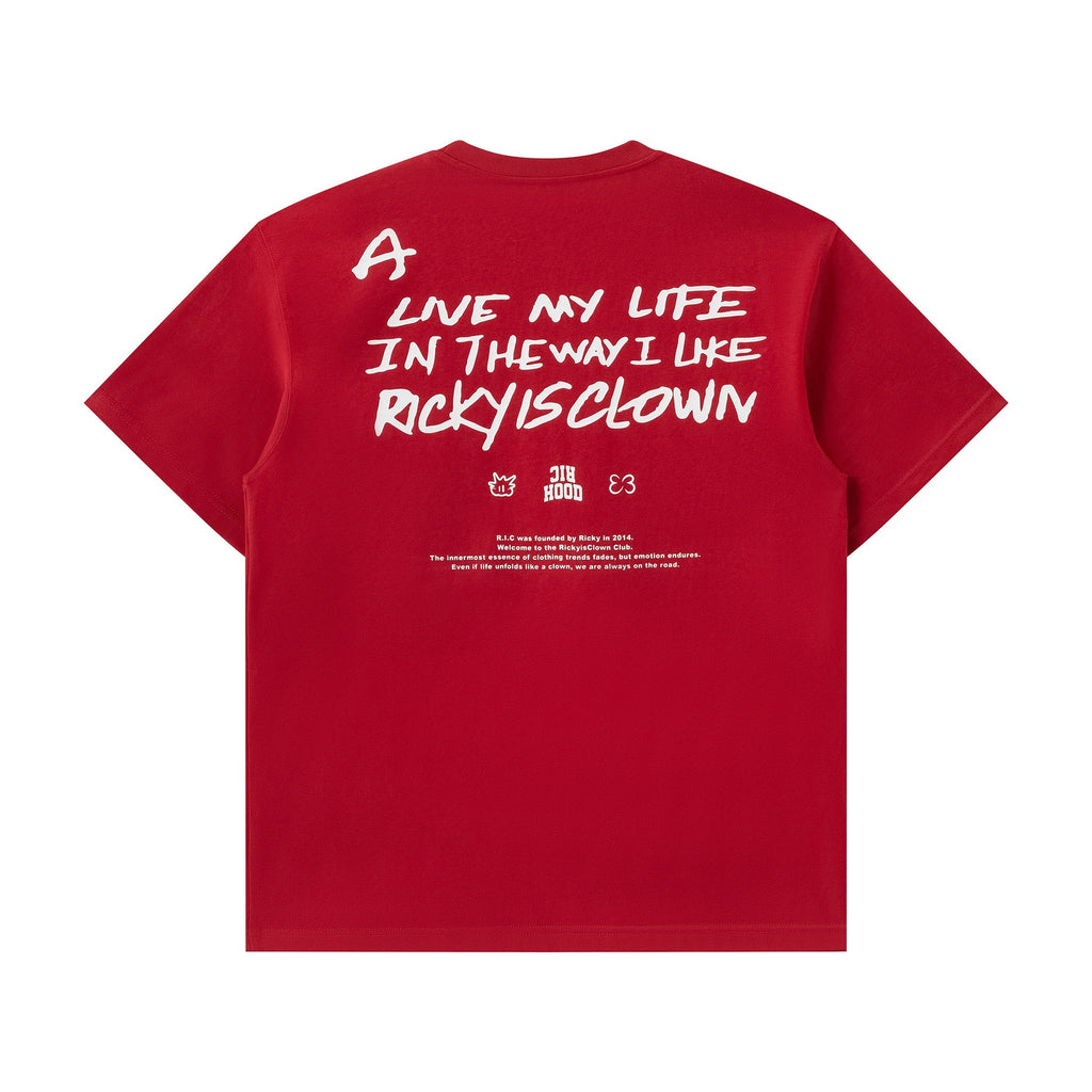 RickyisClown_Vinyl_Record_Print_Loose_Men's_Cotton_Short_Sleeve_T-shirts_MISSTT