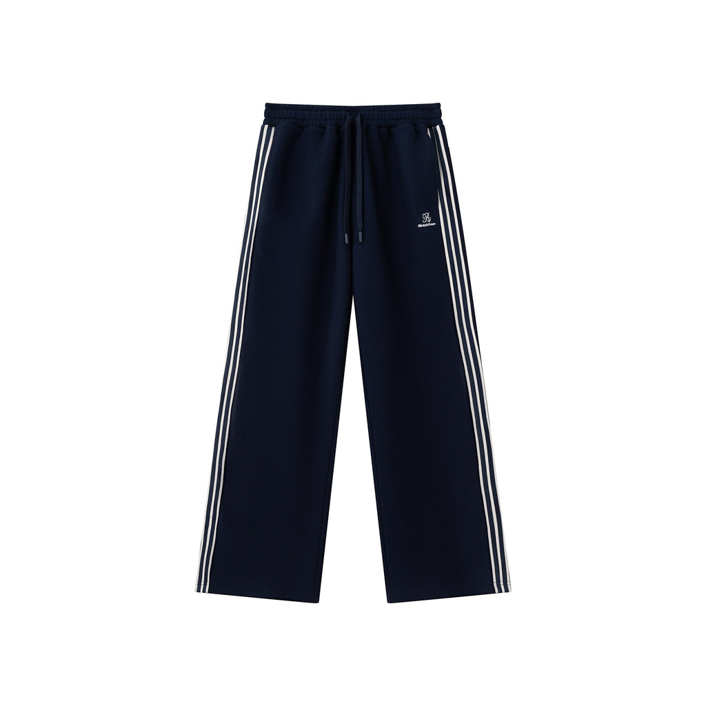 RickyisClown_Waffle_Colorblock_Embroidered_Drawstring_Men's_Polyester_Straight-leg_Pants_MISSTT