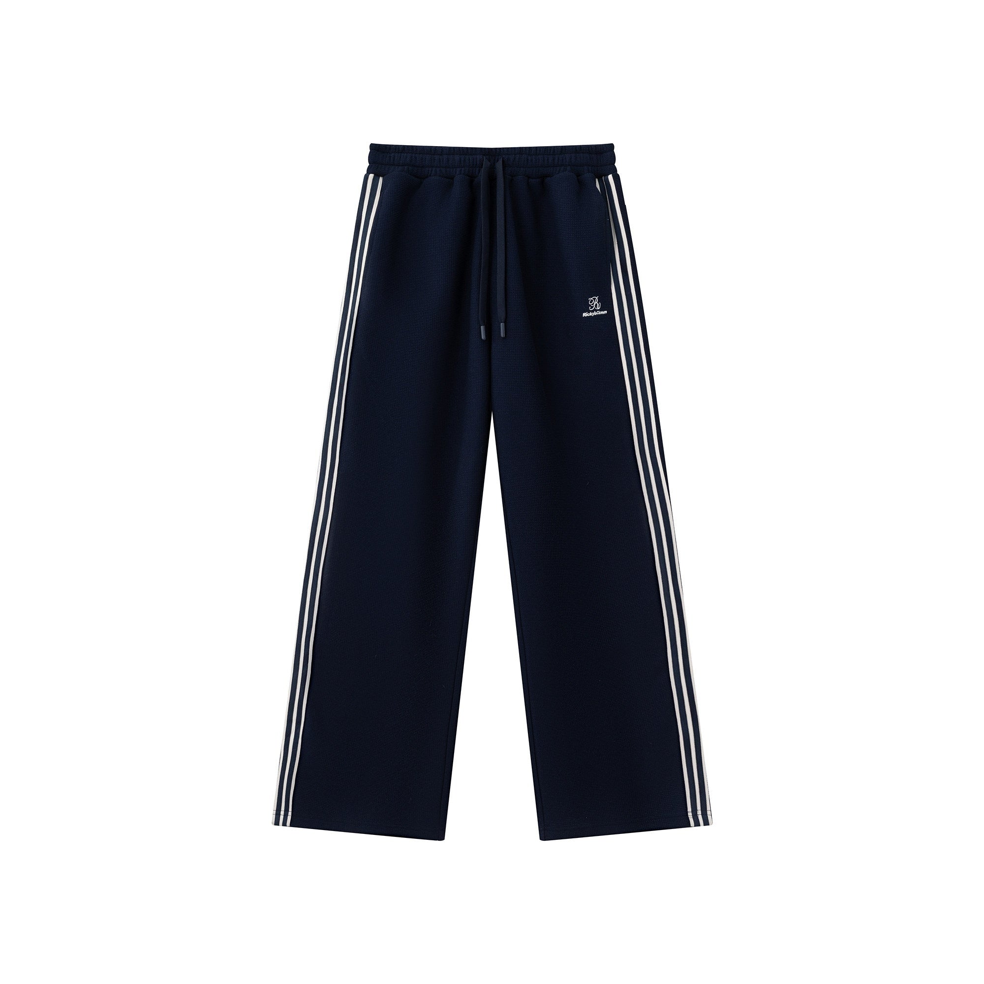 RickyisClown_Waffle_Colorblock_Embroidered_Drawstring_Men's_Polyester_Straight-leg_Pants_MISSTT